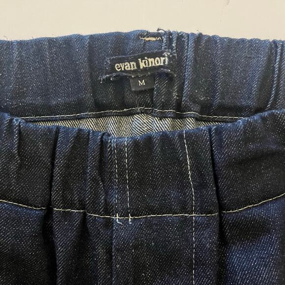 Evan Kinori Denim Elastic Pant Mens M 35x26 Organic Cotton Japanese Made in USA - Picture 6 of 15